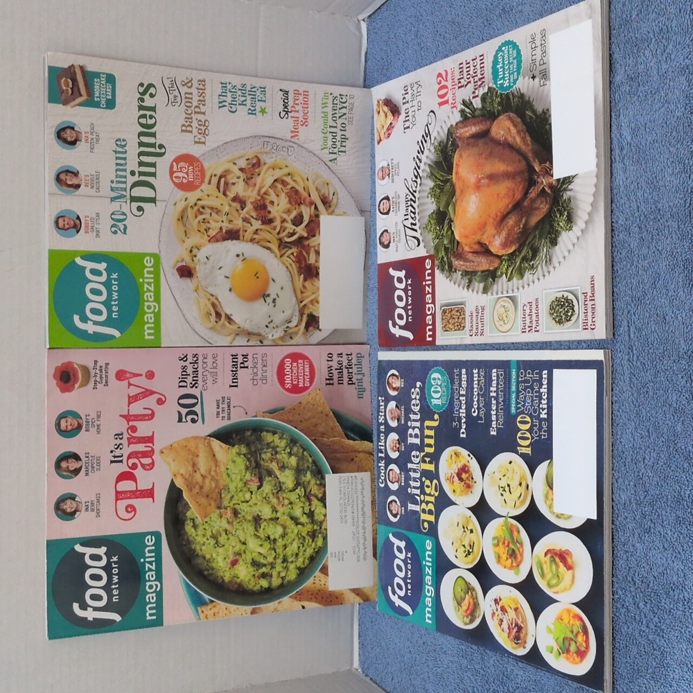 Food Network Magazine Bundle of 4 Magazines April, May, September, November 2019